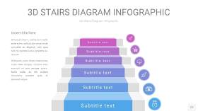 渐变紫蓝色3D阶梯PPT图表27