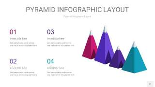 渐变紫色3D金字塔PPT信息图表23