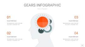 橙色齿轮PPT信息图21