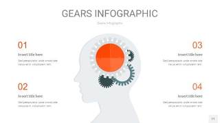 橙色齿轮PPT信息图21