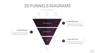 深紫色3D漏斗PPT信息图表12