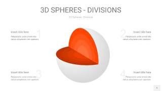 橘红色3D球体切割PPT信息图5