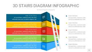 多彩3D阶梯PPT图表29
