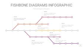 黄紫色鱼骨PPT信息图表7