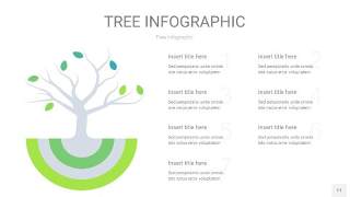嫩绿色树状图PPT图表11