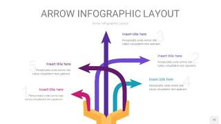 紫色系箭头PPT信息图表15