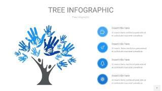 蓝色树状图PPT图表片2