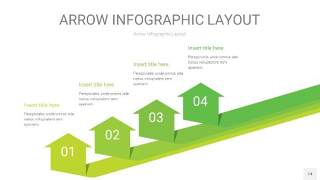 浅绿色箭头PPT信息图表14