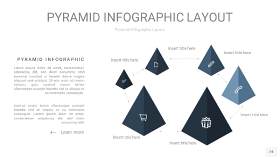 深蓝色3D金字塔PPT信息图表24