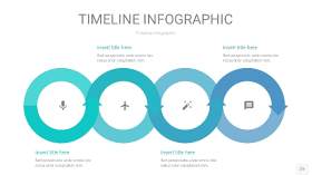 蓝绿色时间轴PPT信息图22
