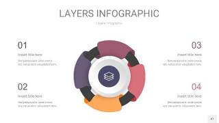 莫兰迪紫色3D分层PPT信息图41