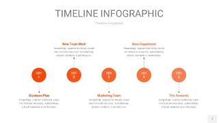 橘红色时间轴PPT信息图7