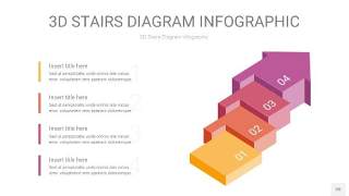 渐变紫黄色3D阶梯PPT图表20