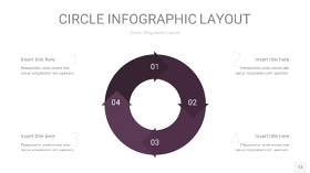 深紫色圆形PPT信息图13