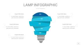 宝石蓝创意灯PPT信息图5