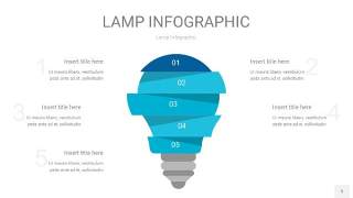 宝石蓝创意灯PPT信息图5