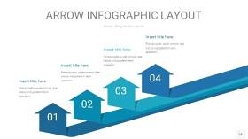 天蓝绿箭头PPT信息图表14