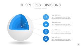 渐变蓝色3D球体切割PPT信息图6