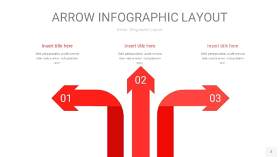 红色箭头PPT信息图表2