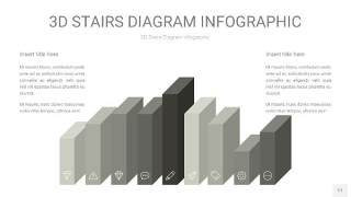 灰色3D阶梯PPT图表17