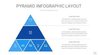 浅蓝色3D金字塔PPT信息图表15