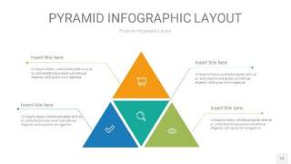 黄蓝绿色3D金字塔PPT信息图表13