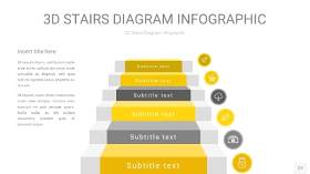 灰黄色3D阶梯PPT图表27