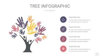 莫兰迪紫色树状图PPT图表2