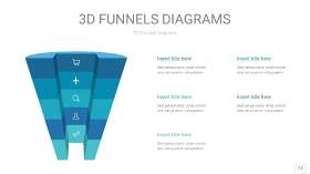 深青色3D漏斗PPT信息图表11