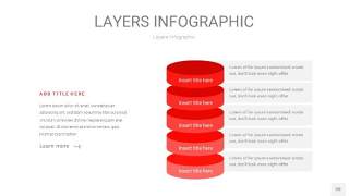 红色3D分层PPT信息图20