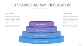 渐变紫蓝色3D阶梯PPT图表13