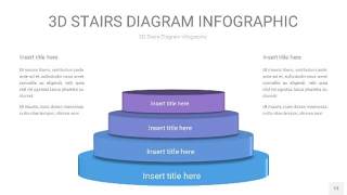 渐变紫蓝色3D阶梯PPT图表13