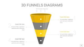黄灰色3D漏斗PPT信息图表4