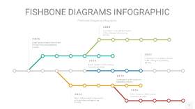 红黄蓝鱼骨PPT信息图表7