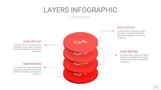 红色3D分层PPT信息图19