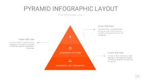橘红色3D金字塔PPT信息图表17