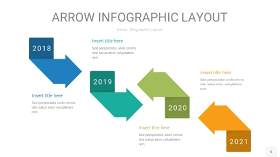 黄蓝绿箭头PPT信息图表6