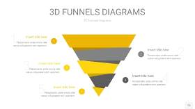 黄灰色3D漏斗PPT信息图表13