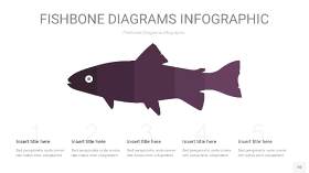 深紫色鱼骨PPT信息图表10