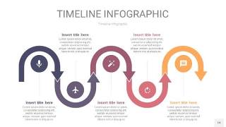 渐变紫黄色时间轴PPT信息图24