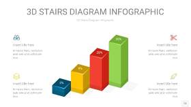 多彩3D阶梯PPT图表18