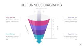 紫色3D漏斗PPT信息图表9