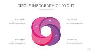 粉紫色圆形PPT信息图6