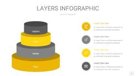 灰黄色3D分层PPT信息图5