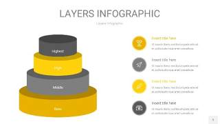 灰黄色3D分层PPT信息图5