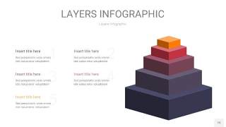 莫兰迪紫色3D分层PPT信息图15