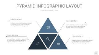 深蓝色3D金字塔PPT信息图表13
