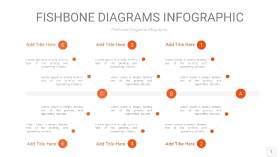 橘红色鱼骨PPT信息图表1