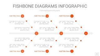 橘红色鱼骨PPT信息图表1