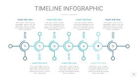 宝石蓝时间轴PPT信息图13